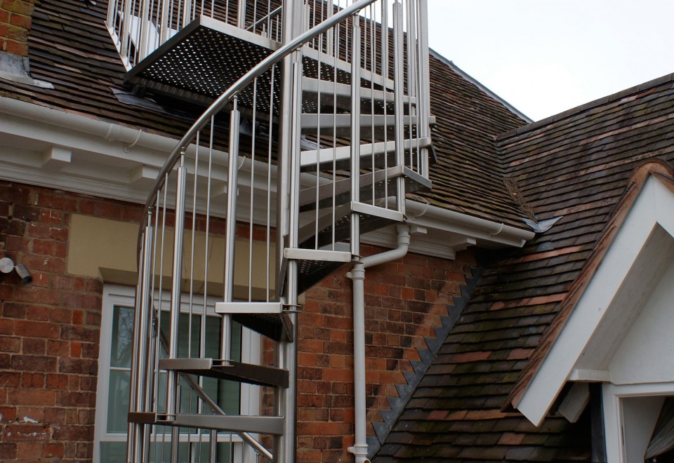 Bespoke Stainless Steel Escape Staircase