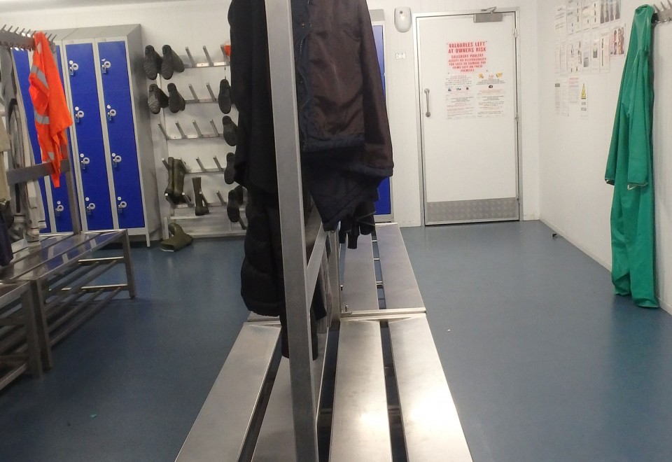 Hygine Benches – End View
